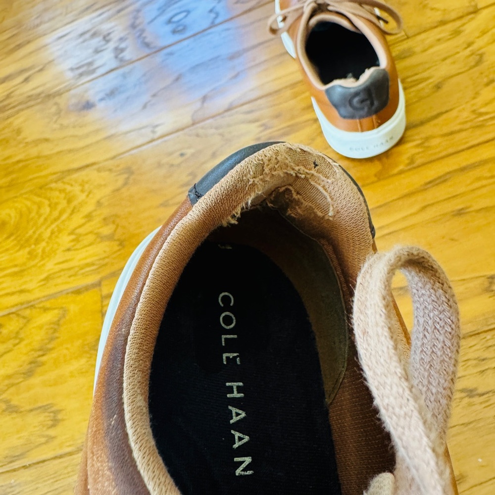 COLE HAAN Grand Crosscourt Traveler British Tan Leather Sneaker Men's Size 8 M - Picture 11 of 14